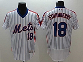 New York Mets #18 Darryl Strawberry White(Blue Strip) 2016 Flexbase Collection Alternate Stitched Jersey,baseball caps,new era cap wholesale,wholesale hats